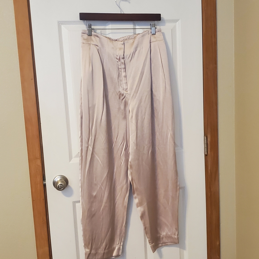 2/$10 Express Satin Cream Trousers